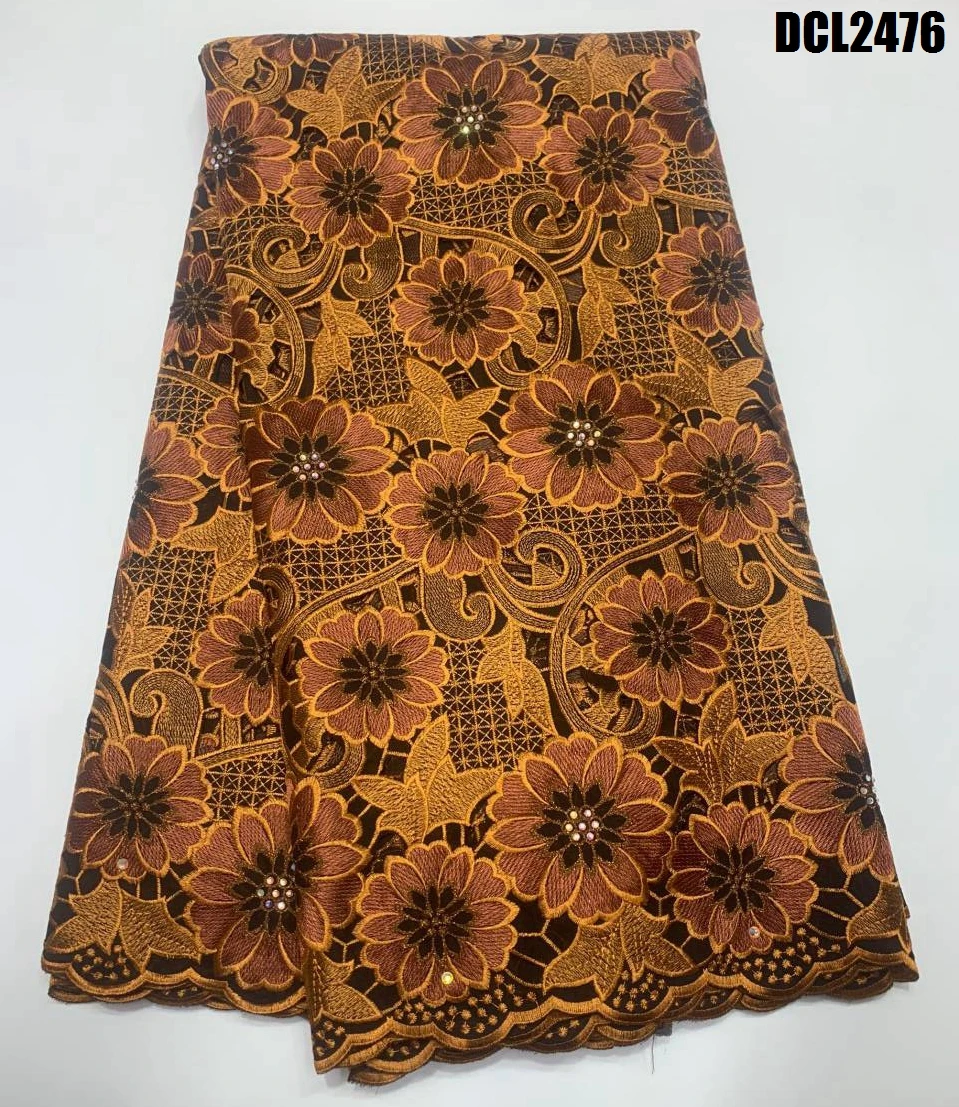 Factory directly sale wedding dress gold guipure/cord lace african french lace fabric embroidery lace fabric women clothing