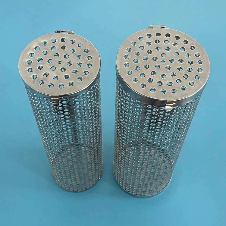 Bbq tools  Stainless steel wire mesh cylinder grill baskets grill rolling mesh  basket barbecu