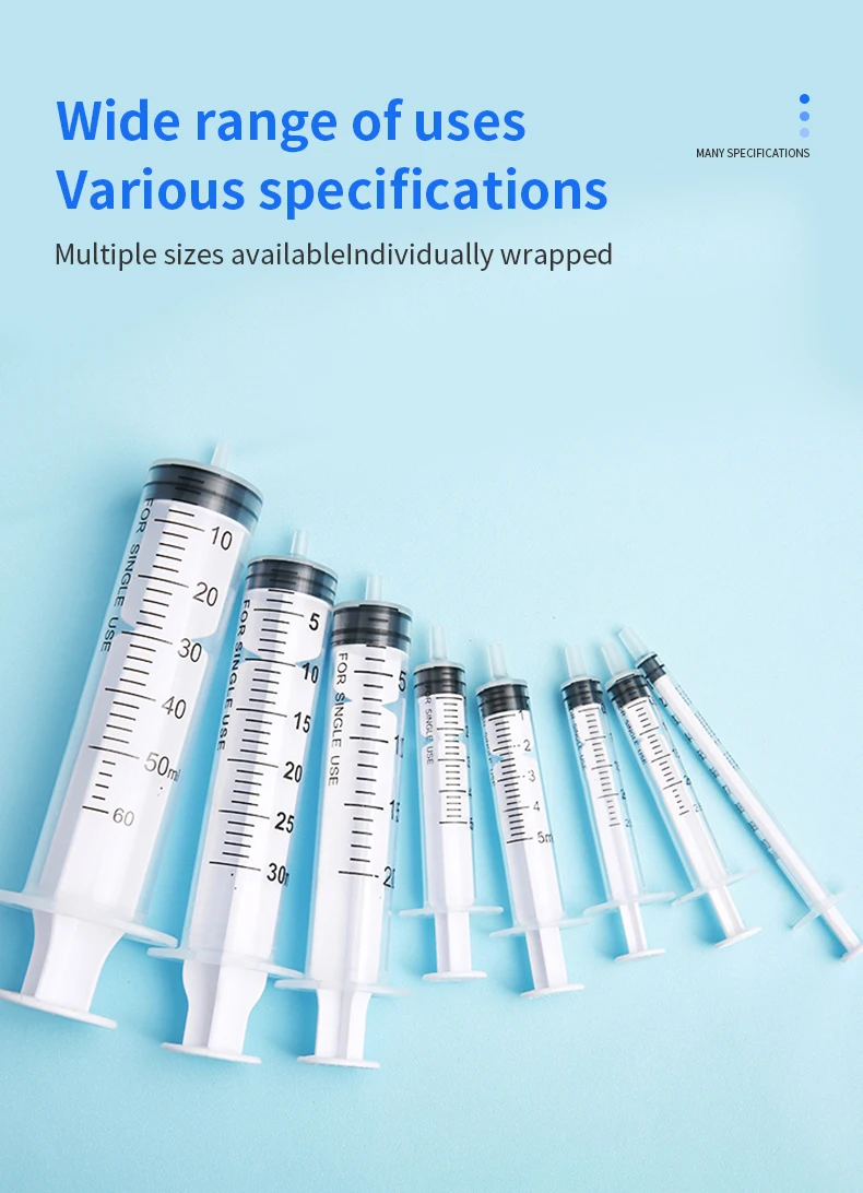 Strict tolerance precision veterinary syringes 1ml 2ml 5ml 10ml luer lock syringe without needle