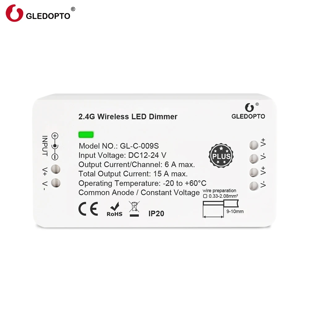 Регулятор яркости GLEDOPTO 2020 NEW PLUS 2 4G ZIGBEE LED RGBCCT RGB RGBW CCT