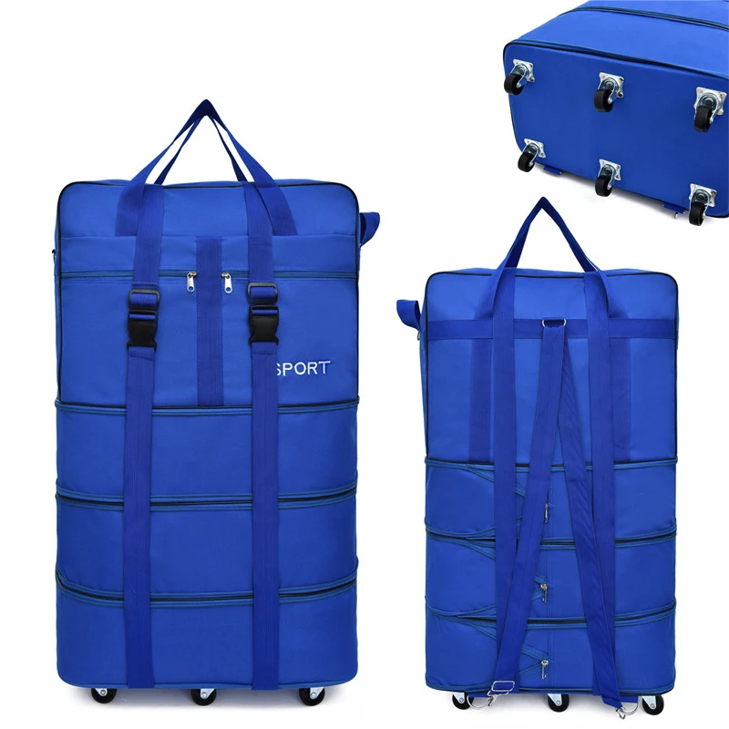 V233 Large Capacity Fashion Design Foldable Wheeled Valise 3 Piece Duffle Bag Duffel Trolley Luggage Bags Travel