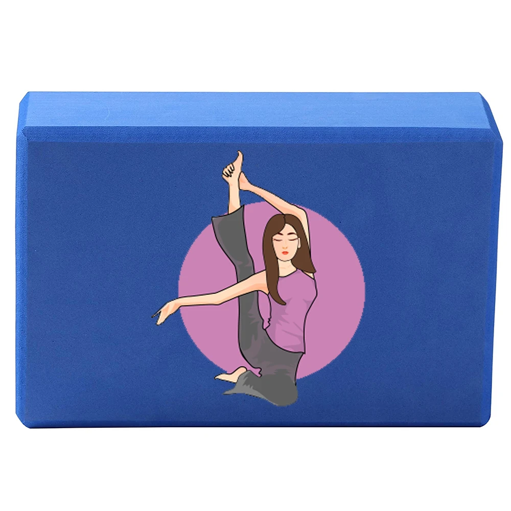 ECO printed 420g POE foam high density foam yoga blocks manufacturer