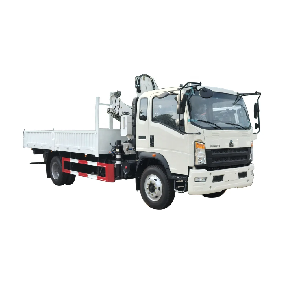 Белый 4*2 Sinotruk Howo со складным краном подъемный кран на грузовике