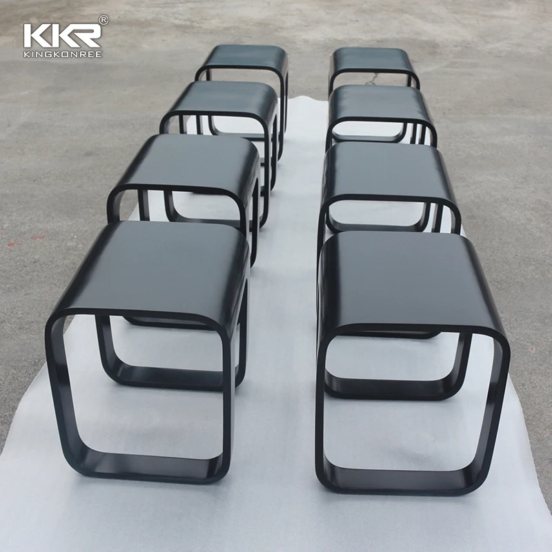 Modern Design Solid Surface Shower Stool Bathroom Decorative Seating Stool