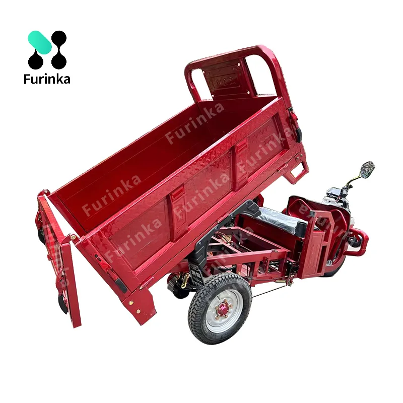 China electric cargo tricycle 600 kg open body type agricultural vehicle electric tricycle for passenger seat and cargo