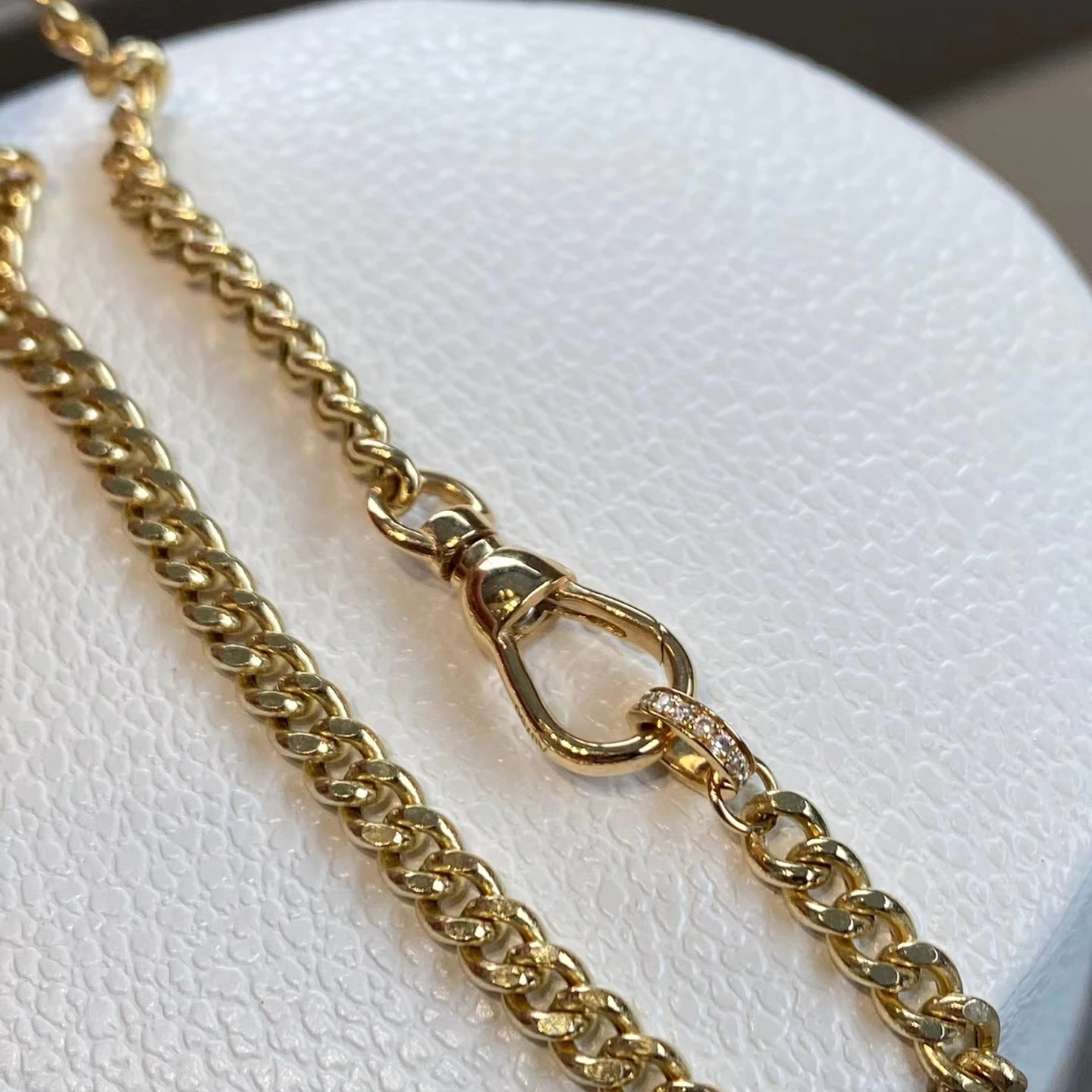 factory price High quality Italian forging process 18k Real Gold AU750 woman Cuba chain