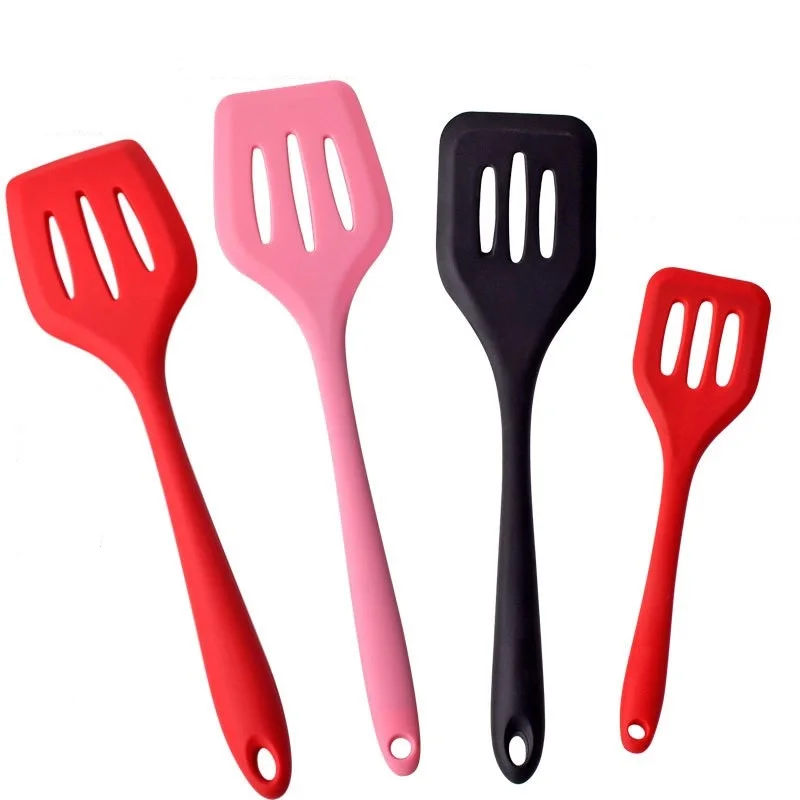 Silicone Frying Spatula Leakage Non Stick SpatulaFried Shovel Kitchen Tool Silicone Leakage Shovel