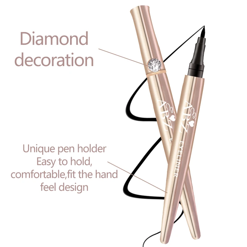 Custom Private Label Eye Liner Waterproof Black ink Eyeliner Eyes Makeup Applying Liner Quick Dry 24h Long Lasting Eye Liner
