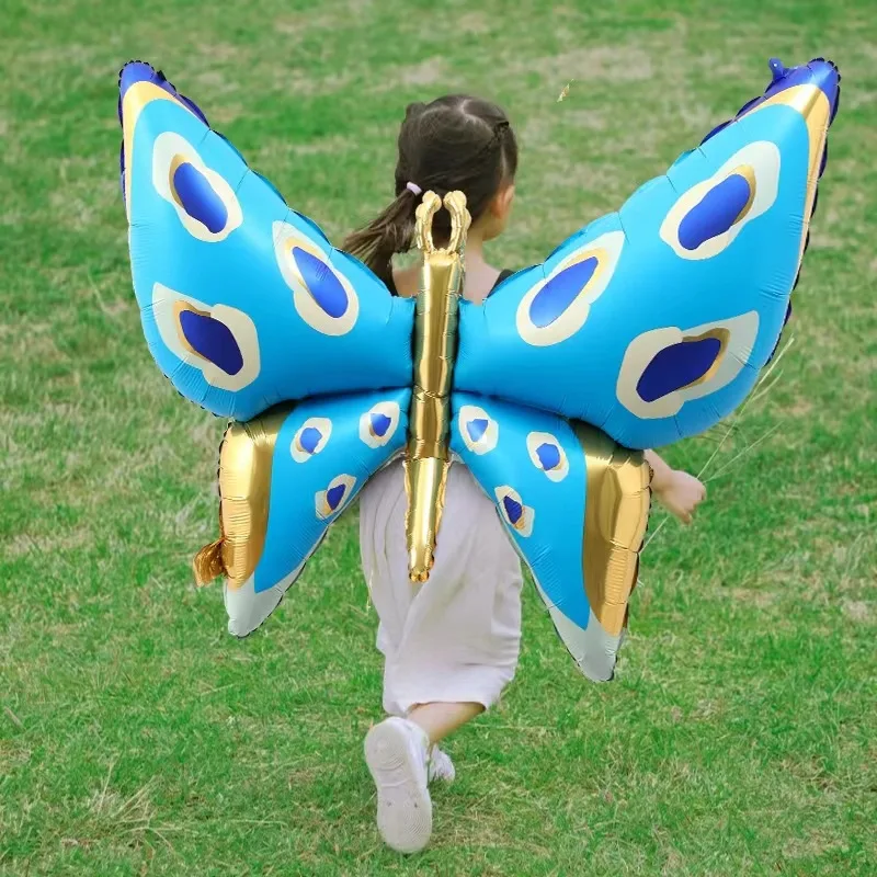 Новое поступление 2023, фольгированные воздушные шары в виде крыльев, бабочек для детей, украшение для дня рождения, черный Гелиевый шар в виде летучей мыши, принадлежности