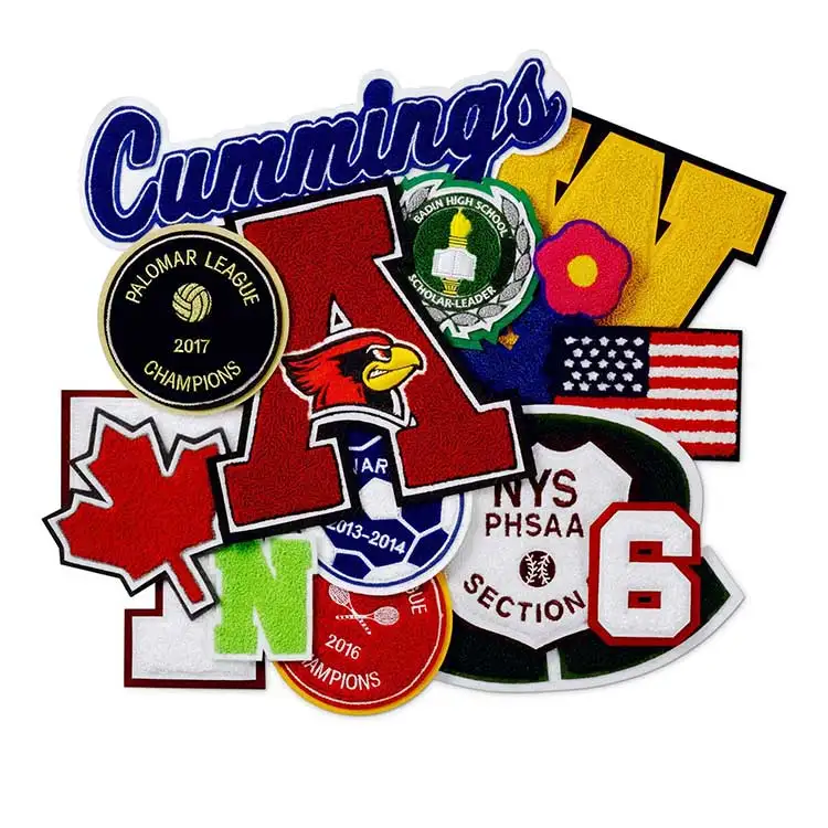 Wholesale Iron-on or Sew-on Big Swavyastraightletters Towel Patches Custom Chlacele Patches Whollacee High Qualred Custom Desgin