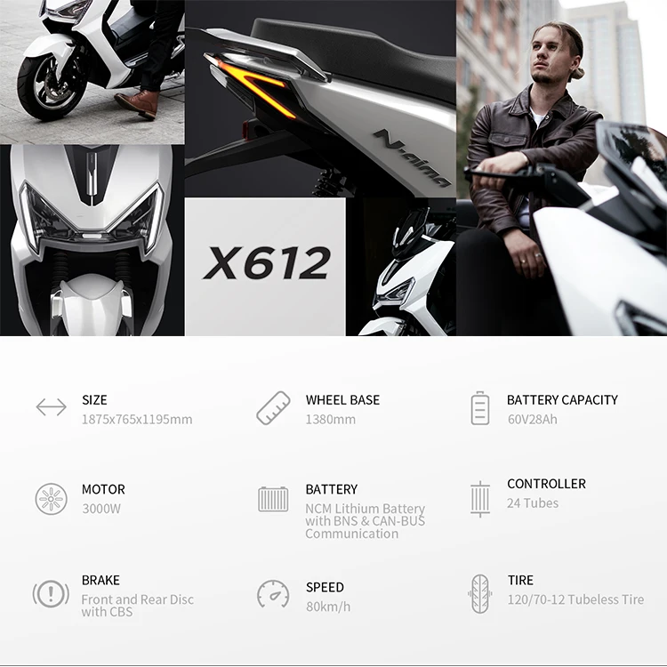 AIMA Tiger X6 Series X612 EEC Fast electric bike 3000W 35Ah 75KM/H electric bike Electric motorcycles