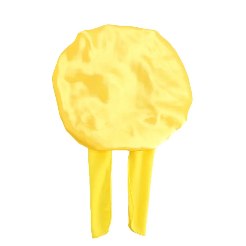 SongMay New Design Adjustable Hair Satin Bonnet For Kids Knitted Baby Bonnets With Bow Tie Bow Satin Turban Hat