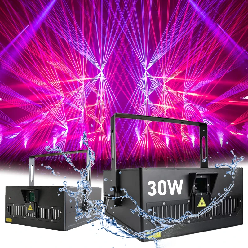 Waterproof 30w Full Color Animation Laser Light Projector Show Stage DJ Light IP65 Outdoor DJ Laser Light For Night Club