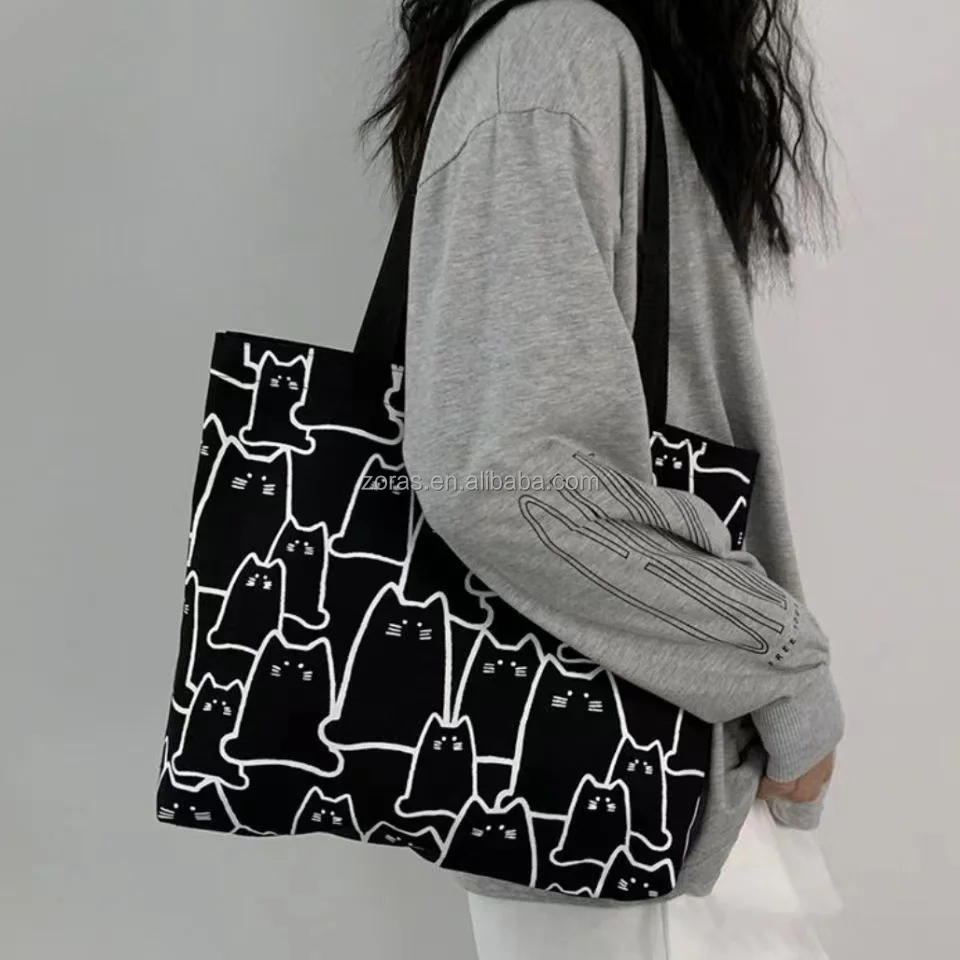 WR Custom Printed Plain Cotton Canvas Grocery Shopping Tote Bag