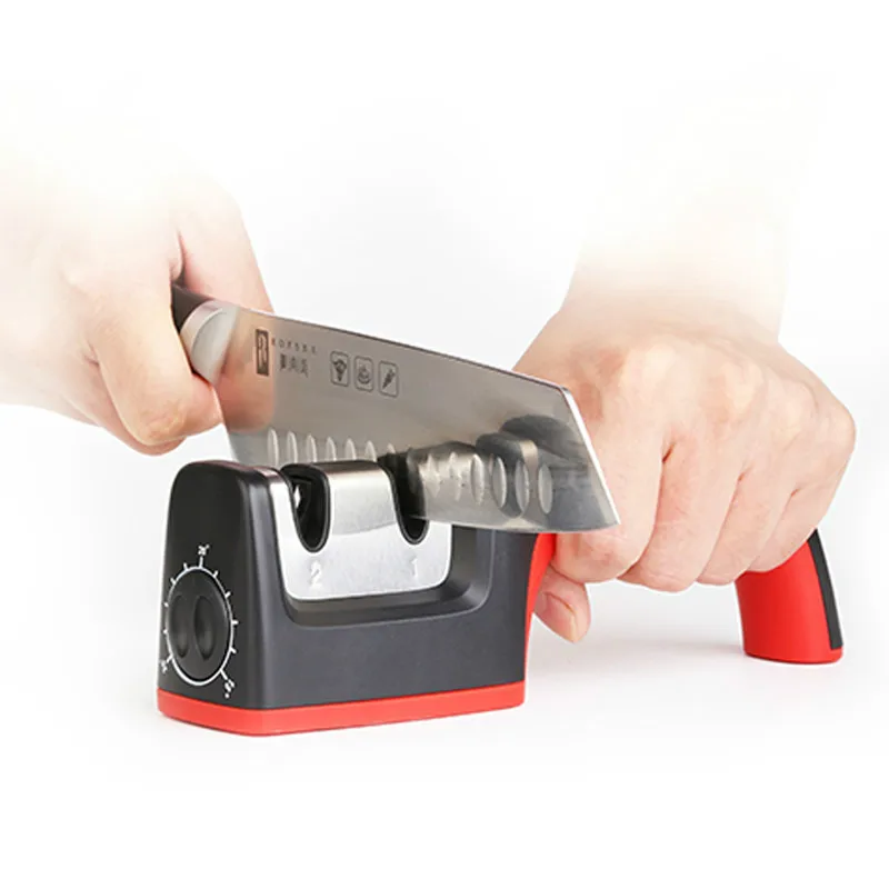 Adjustable Manual Kitchen 2 Stage Sharpening China Fashional Knife Sharpen Stainless Steel Knife Sharpener