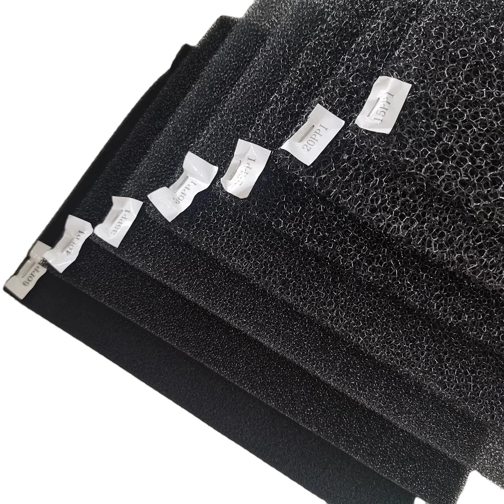 New Activated Carbon Foam with Different Pore Sizes for Effective Air Filtering in Aquarium Sponge