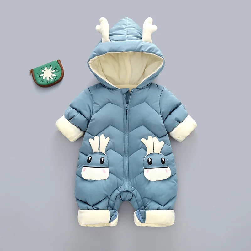 Hot selling Newborn Winter Snowsuit Baby Boy Thick Cotton Warm Jumpsuit Romper Overall Girl Clothing Toddler Coat Clothes