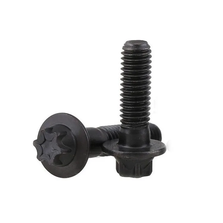 Factory Direct Carbon Steel 12-Point Torx Head Flange Bolt ISO Standard Black Oxide GR10.9/GR12.9 ASTM A325 GR B/C