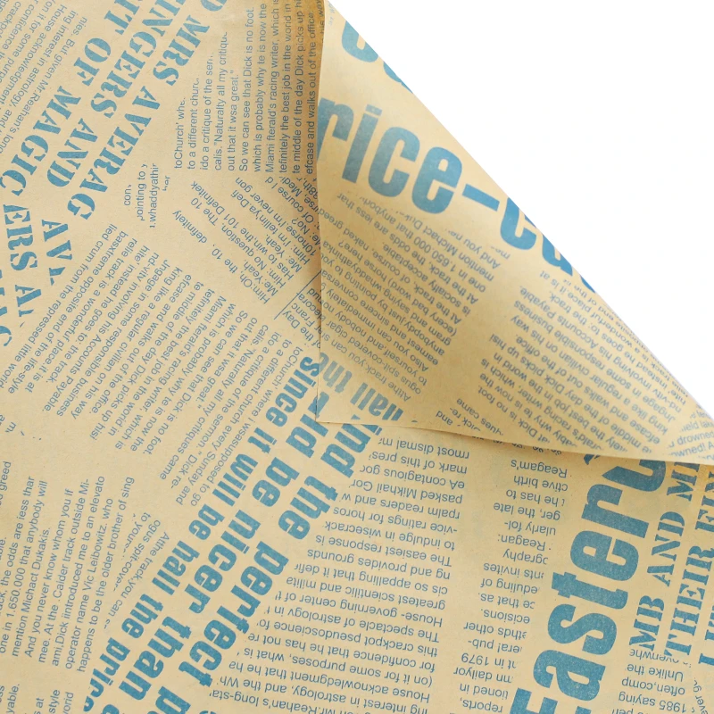 JOYWOOD Vintage Fashion English Newspaper Gift Packaging Paper Kraft Paper Flower Bundle Flower Wrapping Paper Wholesale