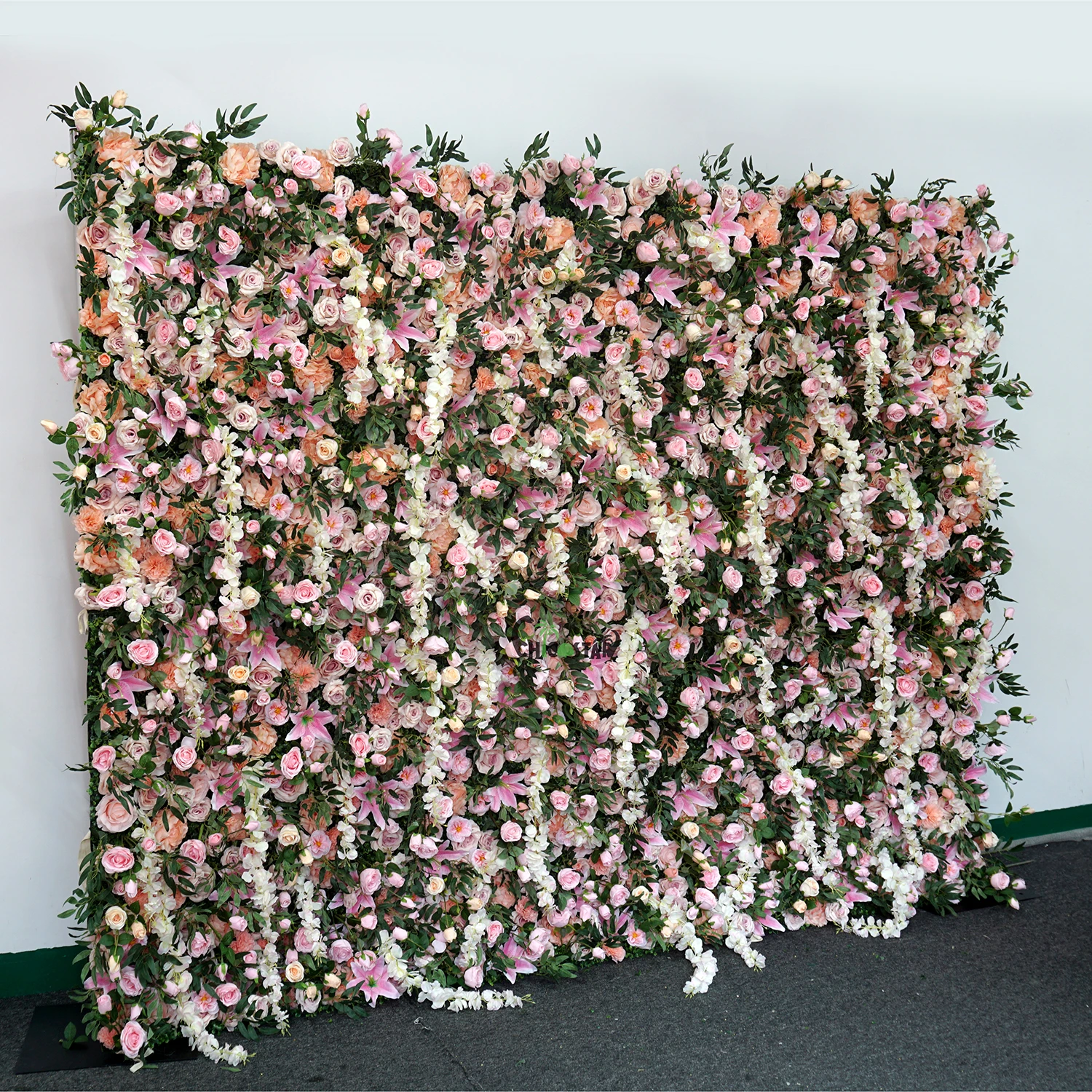wholesale rose peony flower wall indoor outdoor wedding decor cloth flower panel backdrop wall