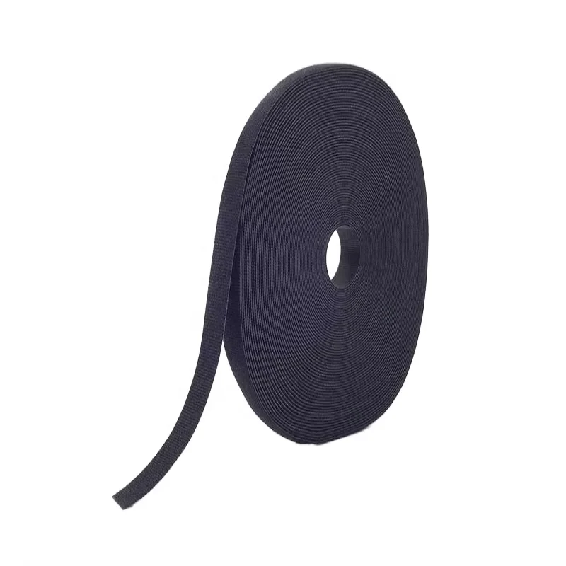 Premium-Quality Nylon polyester plastic Eco-Friendly Black 10mm Heavy-Duty Self Adhesive Hook and Loop fastener Tape Cable Tie