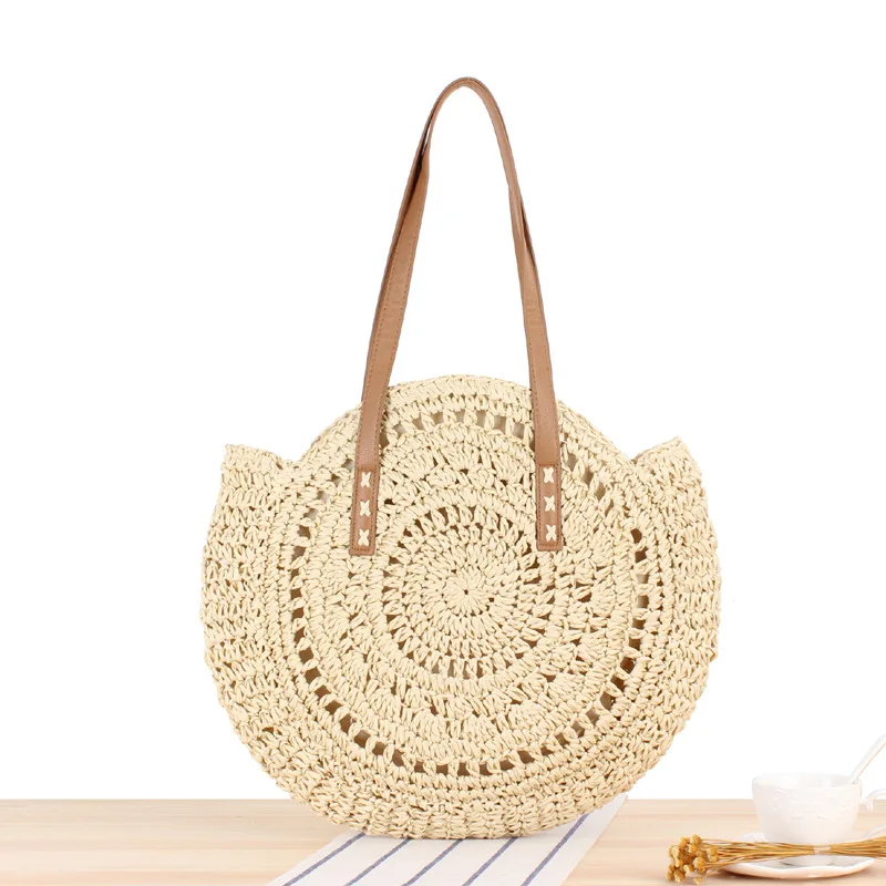 2023 new fashion summer large beach shoulder bags women handbag straw bag