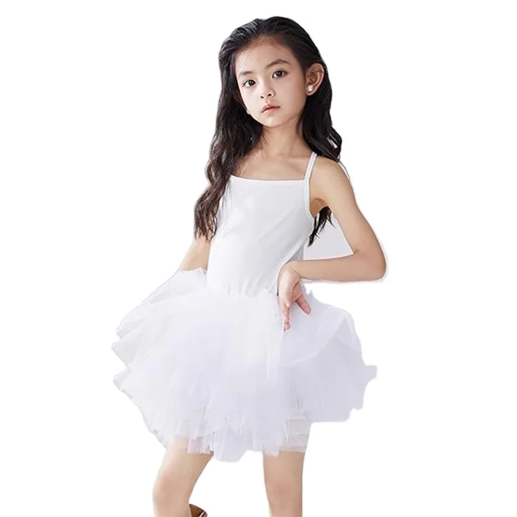 New Summer girl ballet tutu dress Sleeveless Square Neck Kids children ballet dress