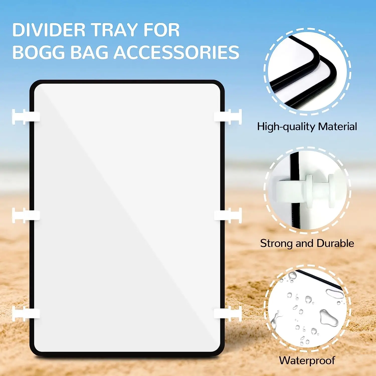 Custom Waterproof Durable Eva Beach Tote Bag Accessories Divider Tray for