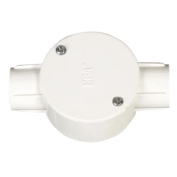 Hotsale Plastic/PVC DIN Standard Electrical Conduit Fitting  two way circular box