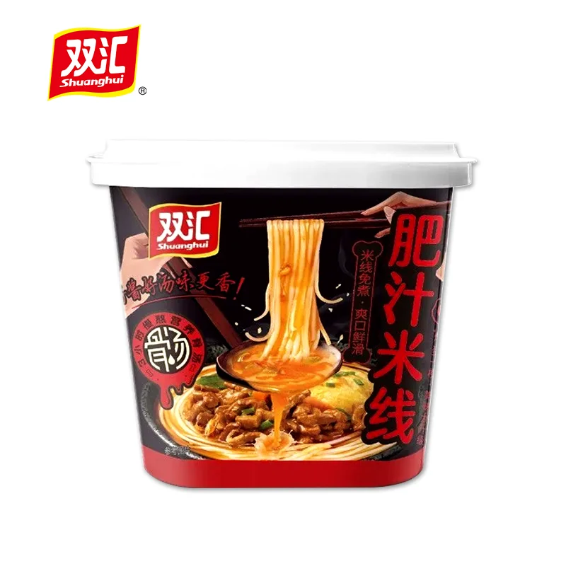 Shuanghui Fang, ведро для быстрого приготовления, жирный сок, рисовая лапша высокого качества, не жареная рисовая лапша быстрого приготовления
