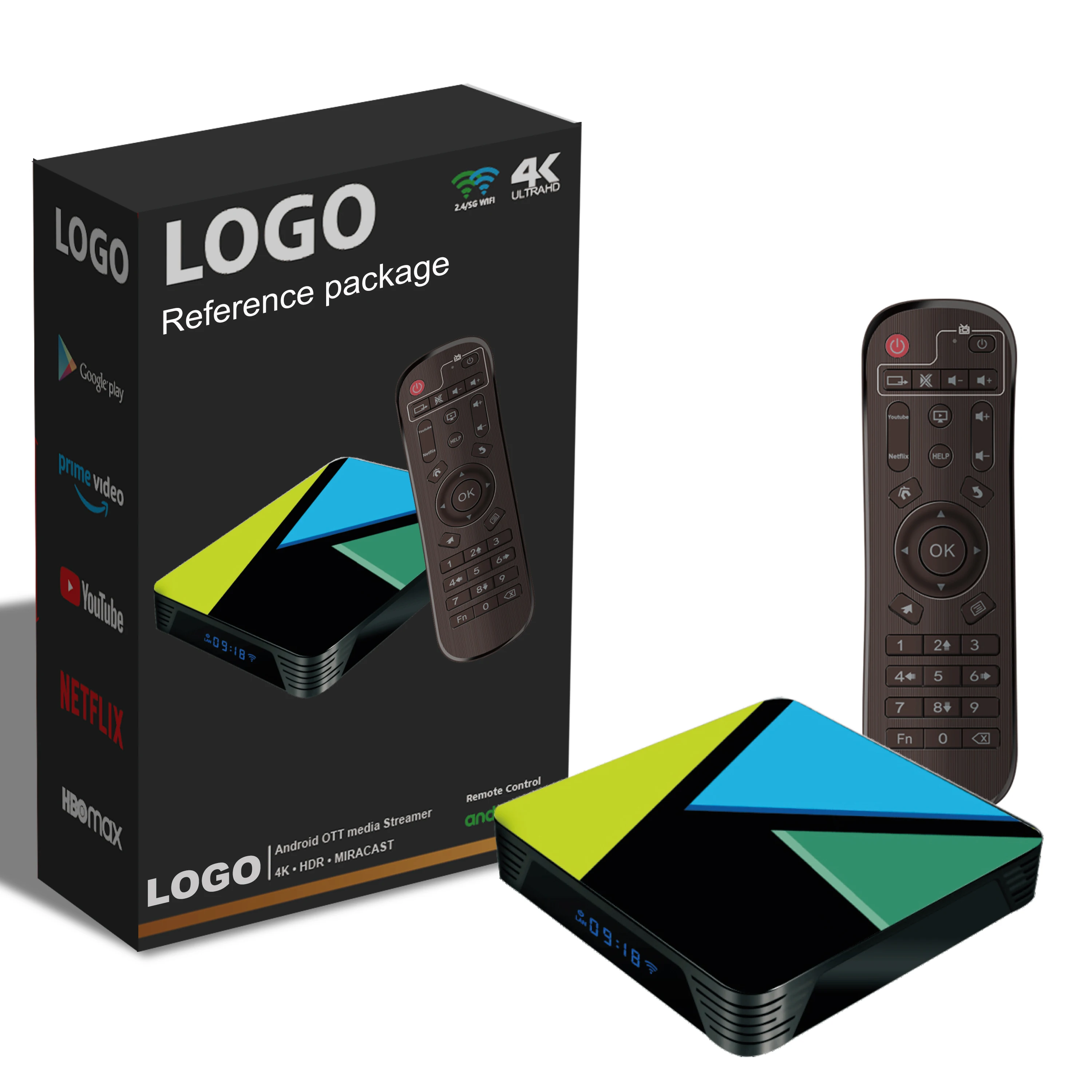 Certified factory direct supply G5 tv Box Android Support 2.4G 5G WiFi BT 4k smart Tv box support Custom service