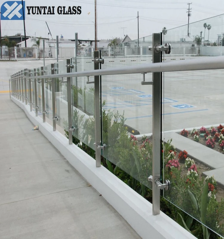 customcut 10mm 12.76 tempered  laminated glass balustrade sheet for fence panels railings balcony