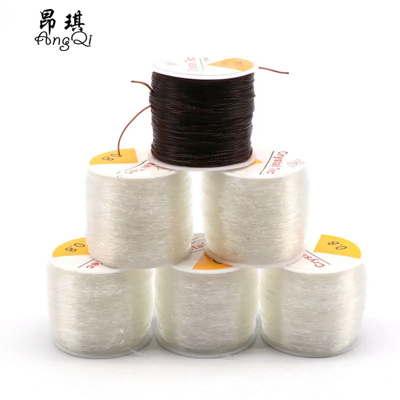 0.5-1mm Round Elastic Line Beading Bead Cord Transparent Crystal Elastic Thread For Jewelry Making Supplies