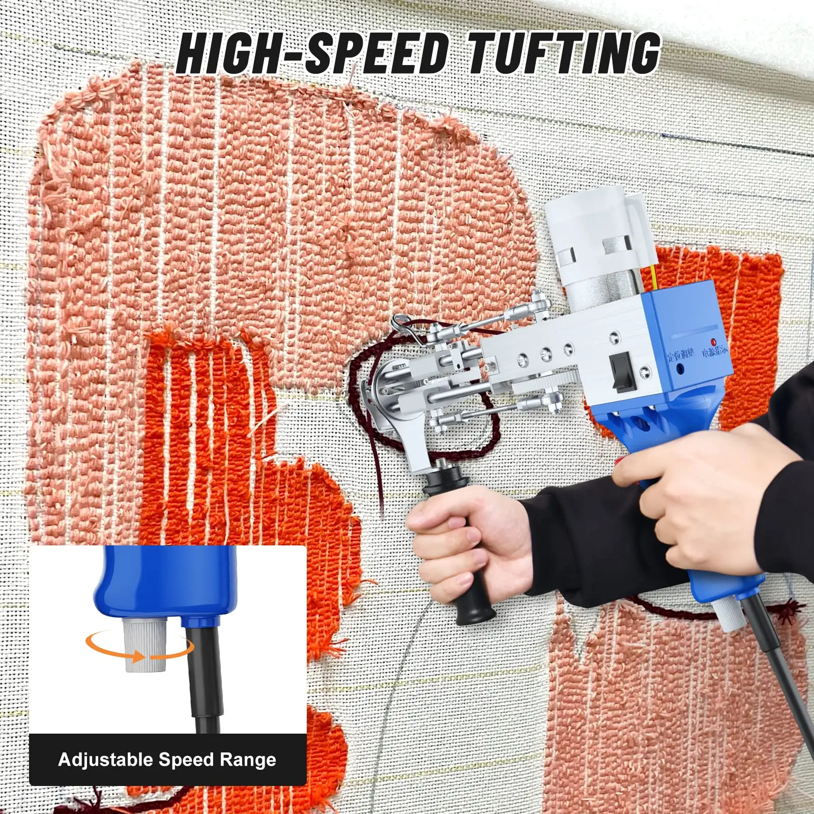 Commercial Rug Tufting Gun Portable Rug Weaving Machine Knitting Tool tufting gun
