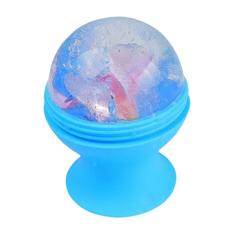 2022 Blue and purple wholesale new face cold cube  beauty  facial ice roller cube silicone for face and eyes beauty