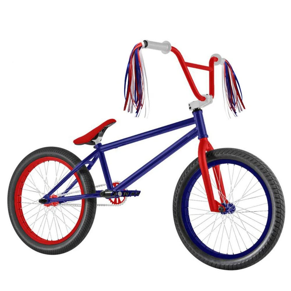 Patriotic Bike Streamers Red White Blue Bike Tassels Ribbon 4th of July Bike Decorations for Bicycle Scooter Tricycle Handlebar