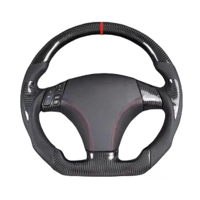 Черный кожаный руль углеродного волокна материал для Mazda 3 Rx8 6 2008-2016