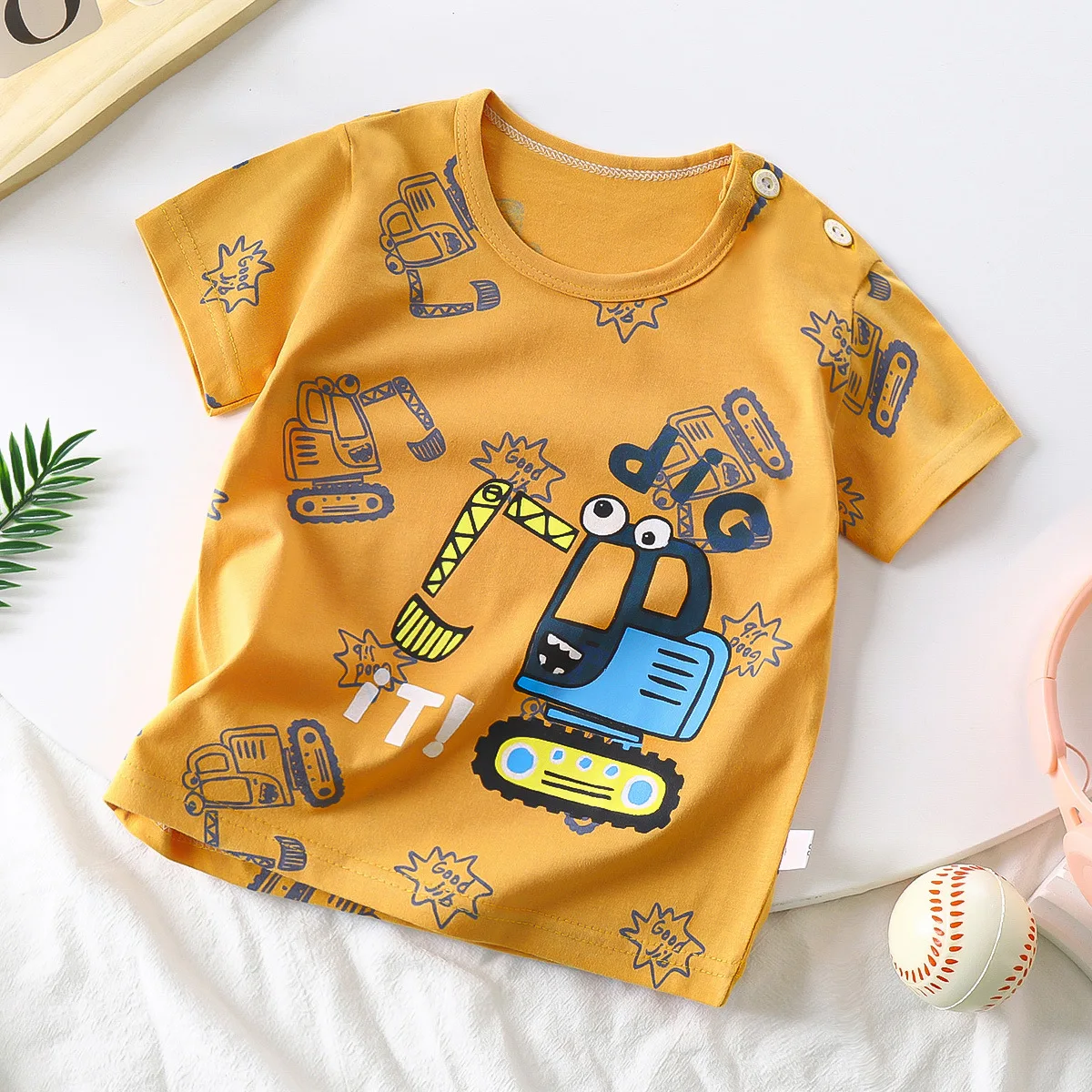 Toddler Baby Cotton Basic Layering T Shirt for Kids Shorts Sleeve Baby Skirt Top Design Summer T Shirt for Girls Boys Kids