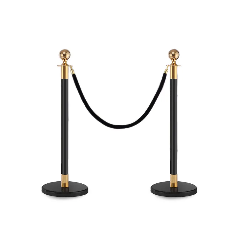 Crown Top Gold Barriers Stanchion Hotel Bank VIP Crowd Queue Line Control Sign Red Carpet Stand Control Velvet Ropes Barrier
