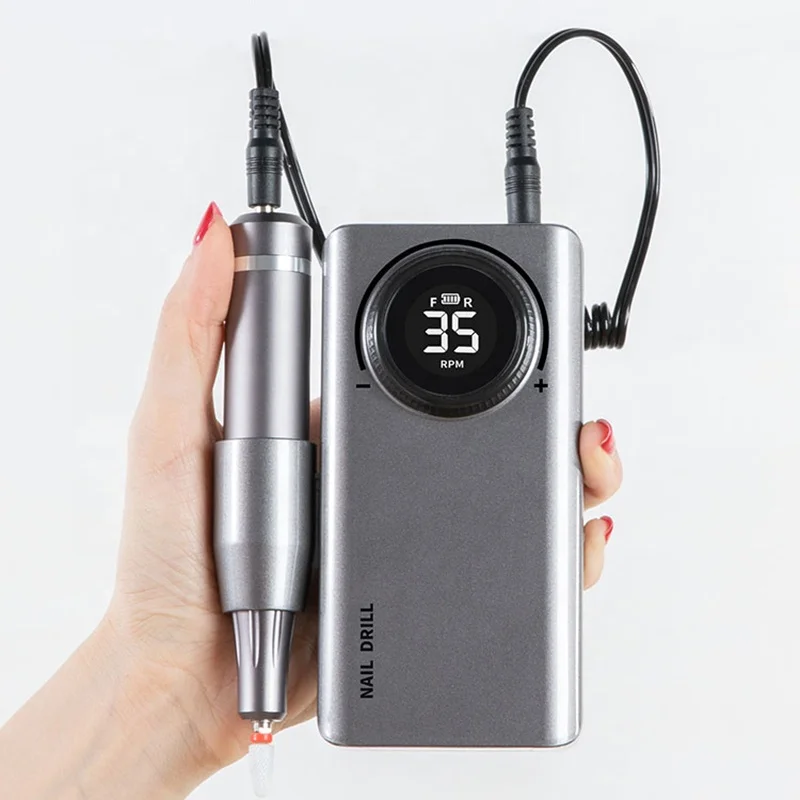 35000RPM Nail Drill Machine With HD LCD Display Rechargeable Nail Master For Manicure Portable Nail Drill Milling Machine