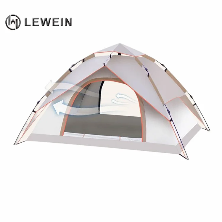 High quality modern special design oem waterproof family camping travel 3-4 person tent for camper