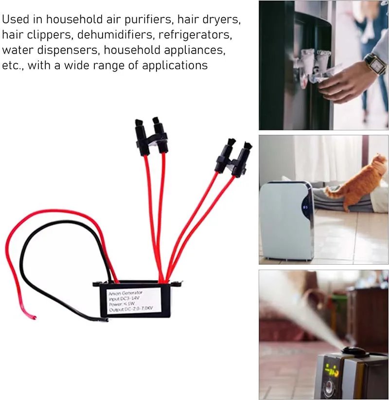 12VDC Plasma Ionizer Generator Module Negative Ion Generator Household for Water Dispenser Air Purifier