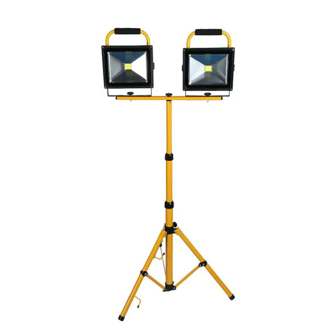 Portable IP65 high brightness 10W 20W 30W 50W 100W 150W 200W  tripod stand rechargeable LED emergency light