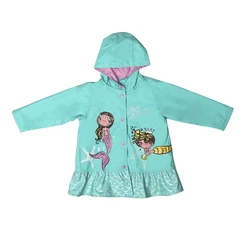 Factory Direct Price Cheap Raincoat Breathable Fashion Waterproof Kid Raincoat RAINWEAR Rain Coat PU Printing Fall, Winter 2-10Y