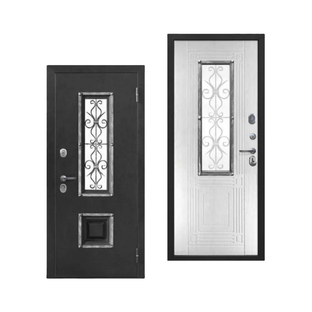 China Factory Russian Style Apartment Project Steel Door Hot Sell House Home Security Safety Main Steel Doors