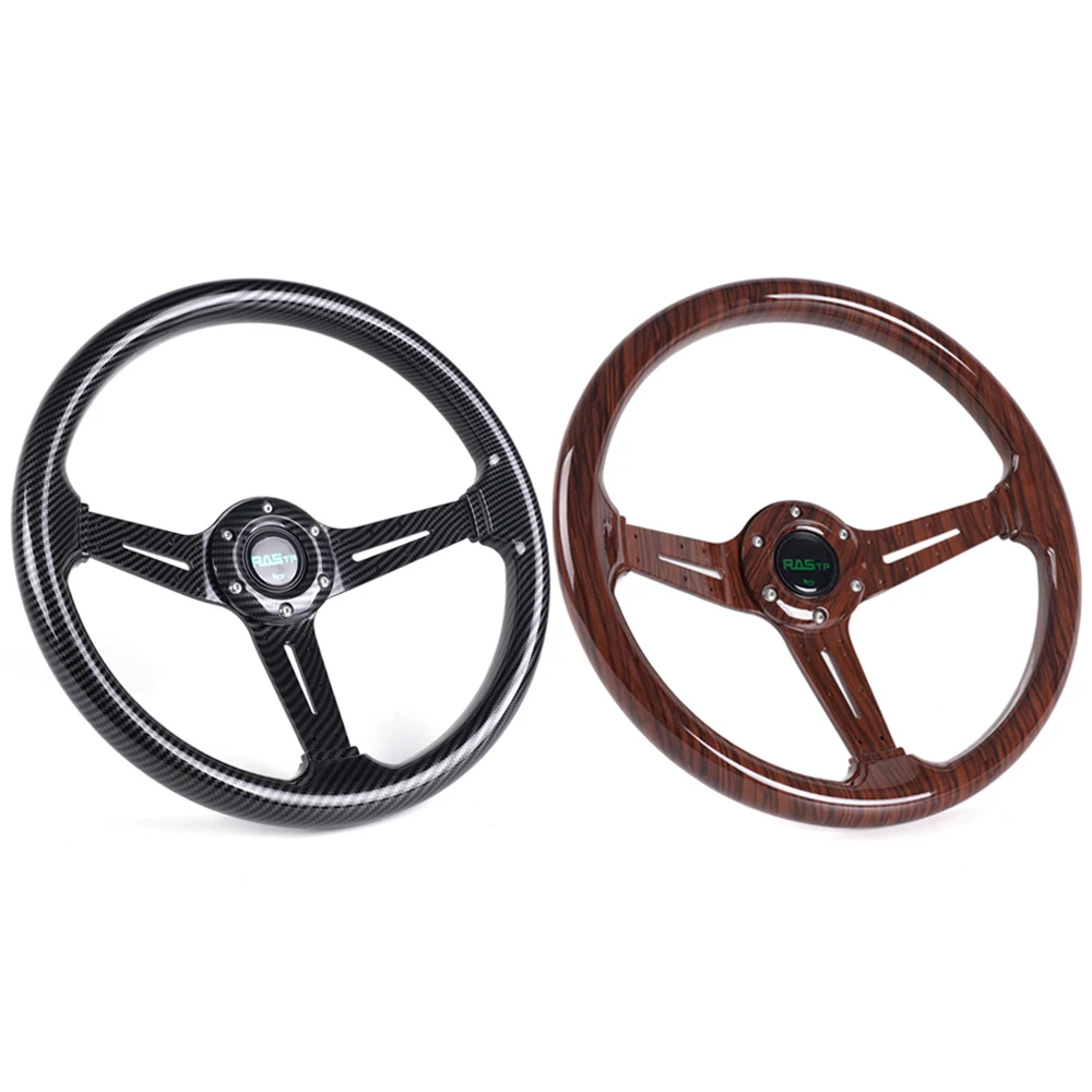 Classic Steering Wheel Wood Style Steering Wheels Racing Auto Wooden Vintage Wood Grain 350mm Car Steering Wheel