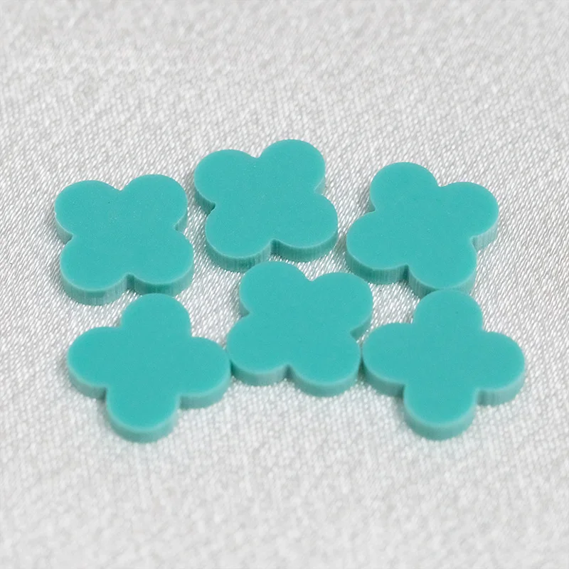 Synthetic turquoise Stone Four Leaf Clover Green Gemstone
