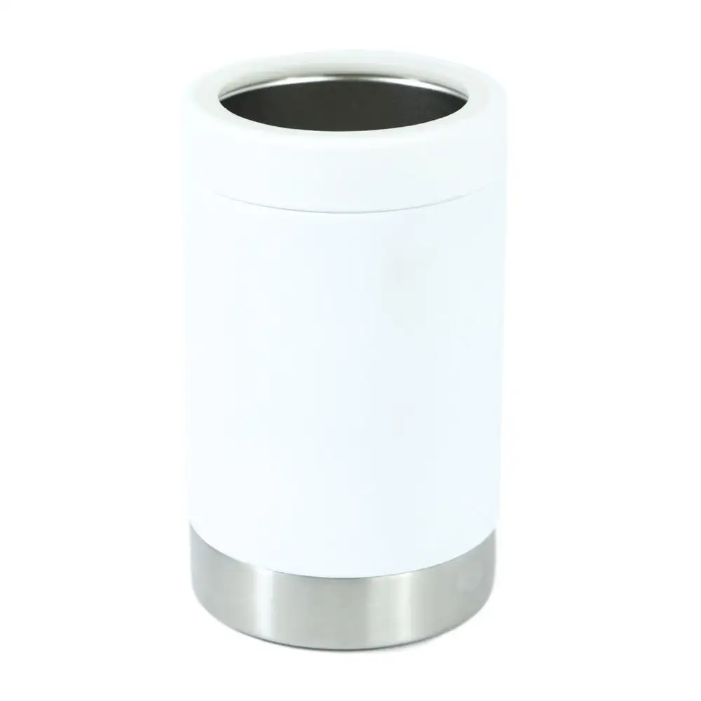 Wholesale Custom Logo Metal Vacuum Insulated Double Walled Stainless Steel Beer Cans Cooler Holder With Opener