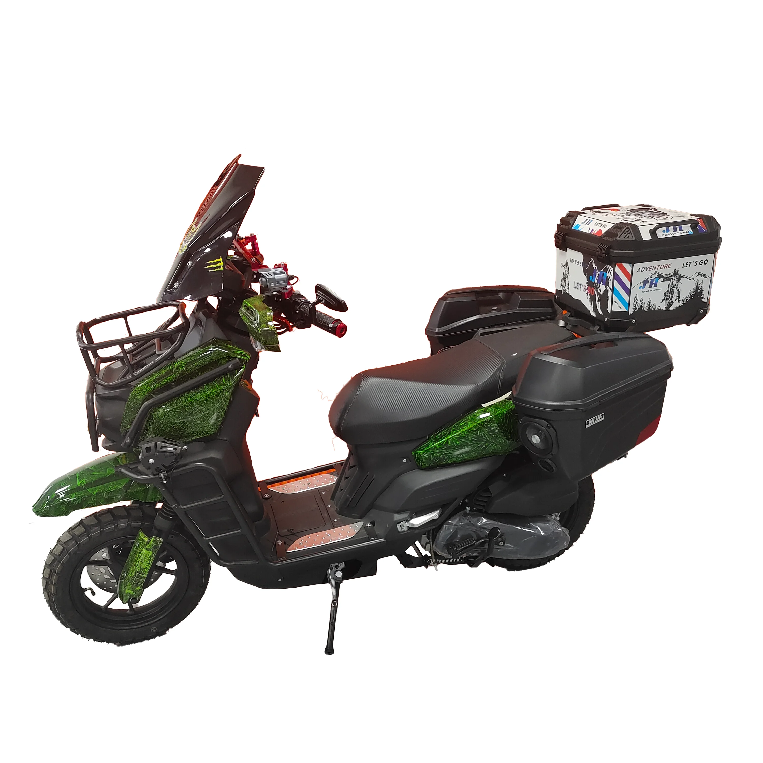 2024 New gasoline motorcycle 100km/h speed 125 Gates belt engine new tires, USB imburglar