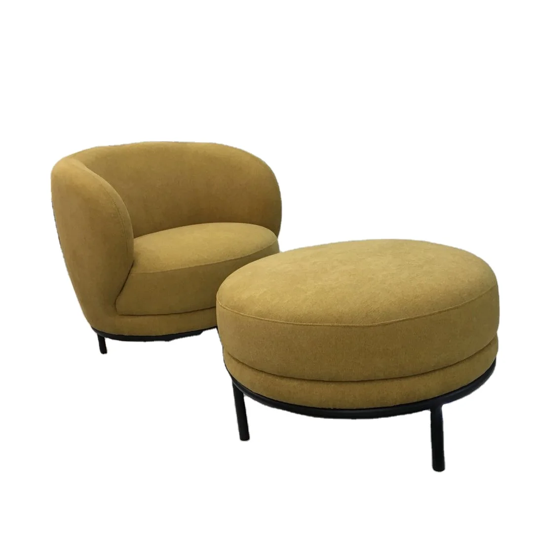 Round chair with round ottoman for bed room or  Living Room Furniture